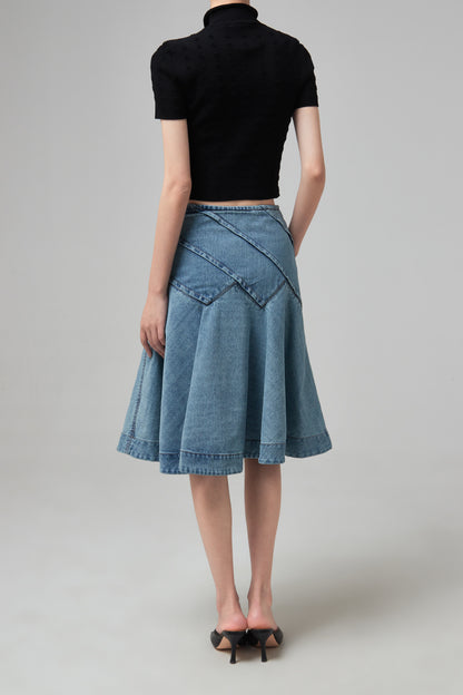 FLARE DENIM SKIRT