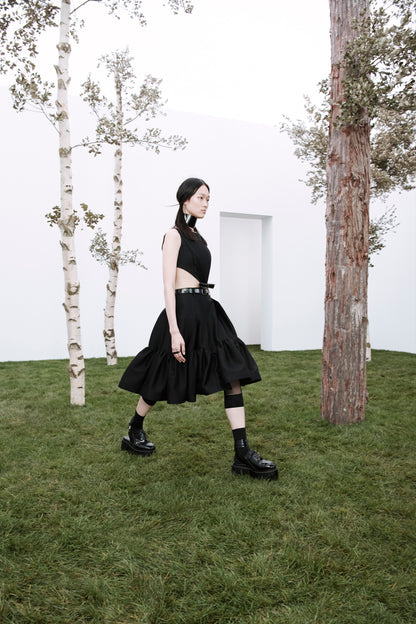 GATHERED ARCHPATTERN VOLUME SKIRT
