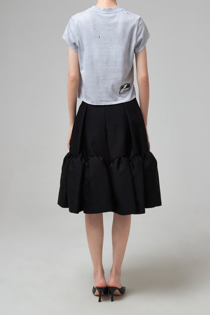 GATHERED ARCHPATTERN VOLUME SKIRT