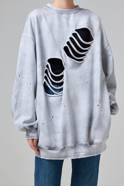 LOGO CUT OUT SWEATSHIRT