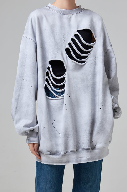 LOGO CUT OUT SWEATSHIRT