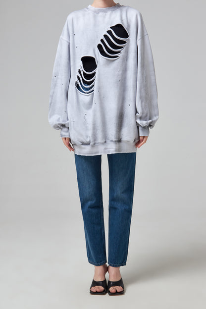 LOGO CUT OUT SWEATSHIRT