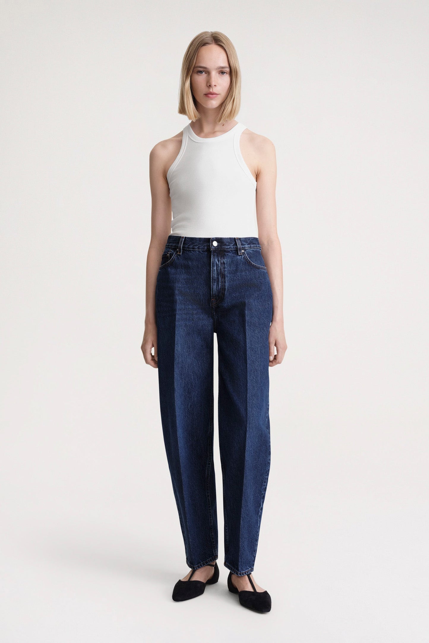 Wide Tapered Leg Denim