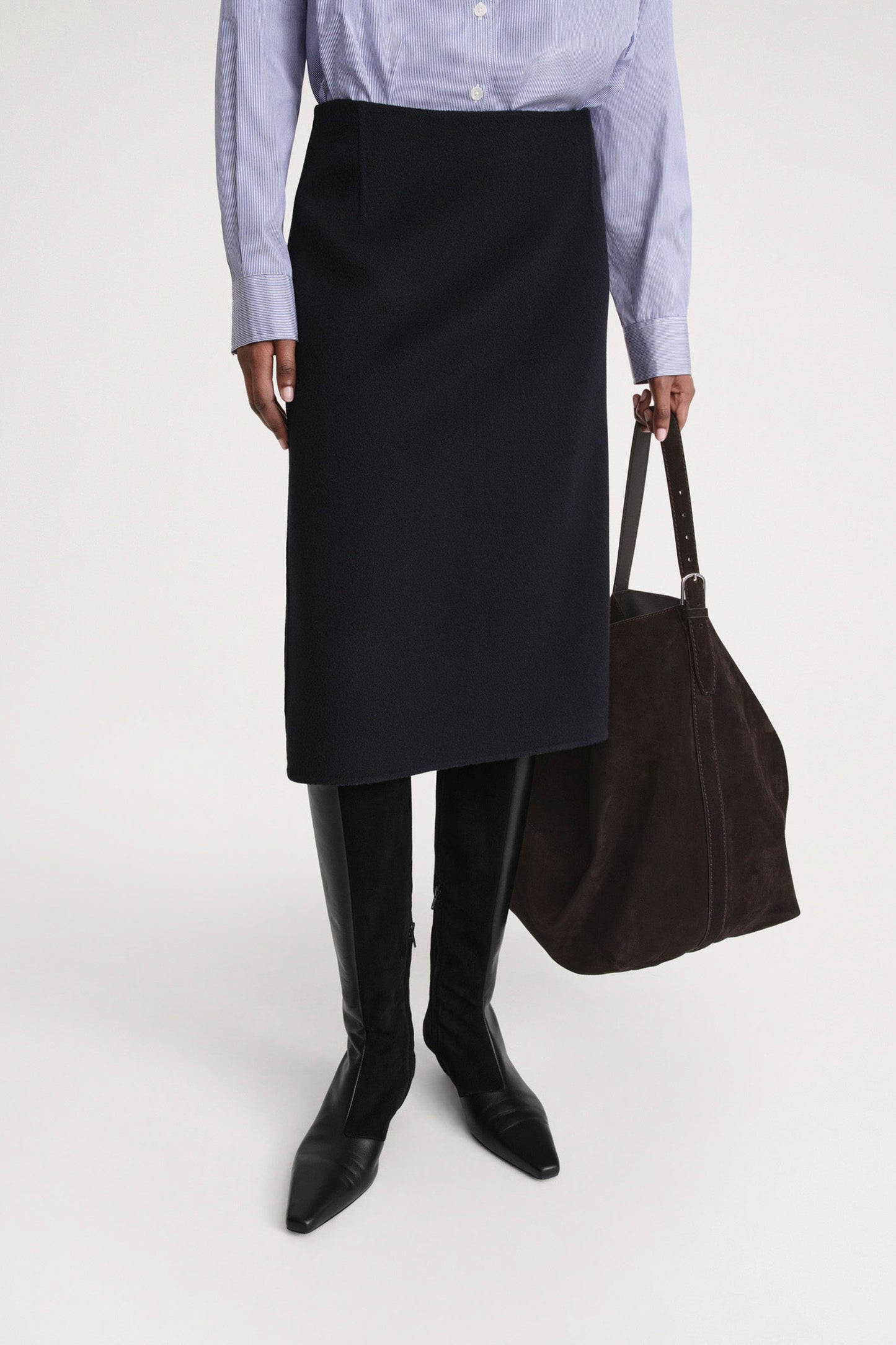 Side-Split Doublé Skirt