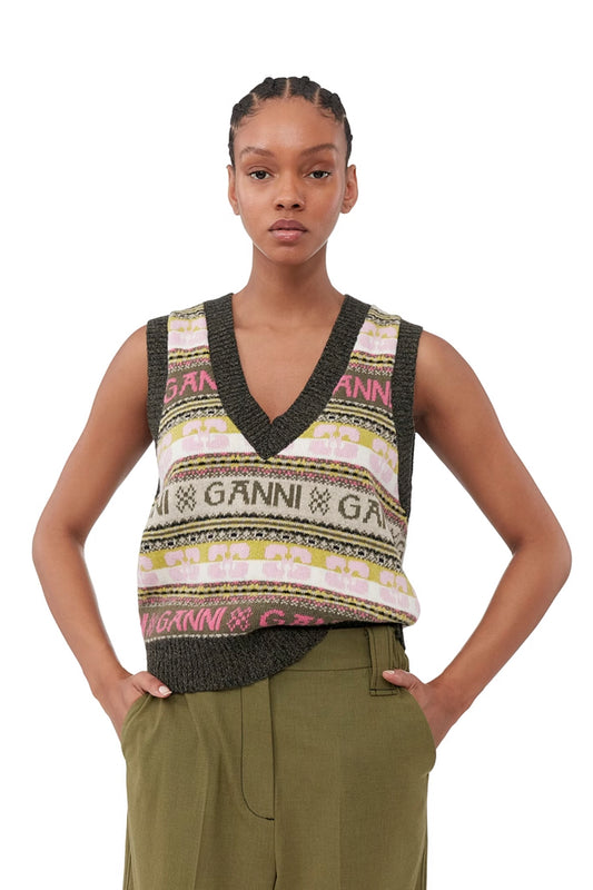 Logo Wool Mix Vest