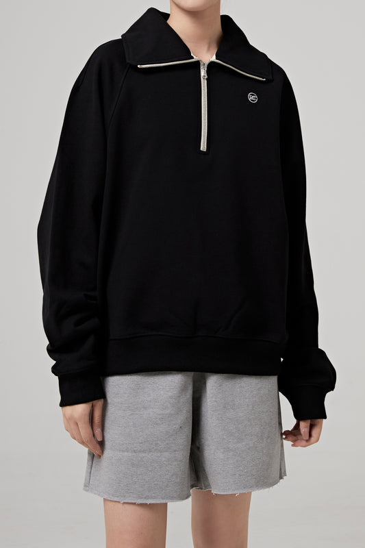 MENS SIGNATURE LOGO ZIP SWEATSHIRT (BLACK)