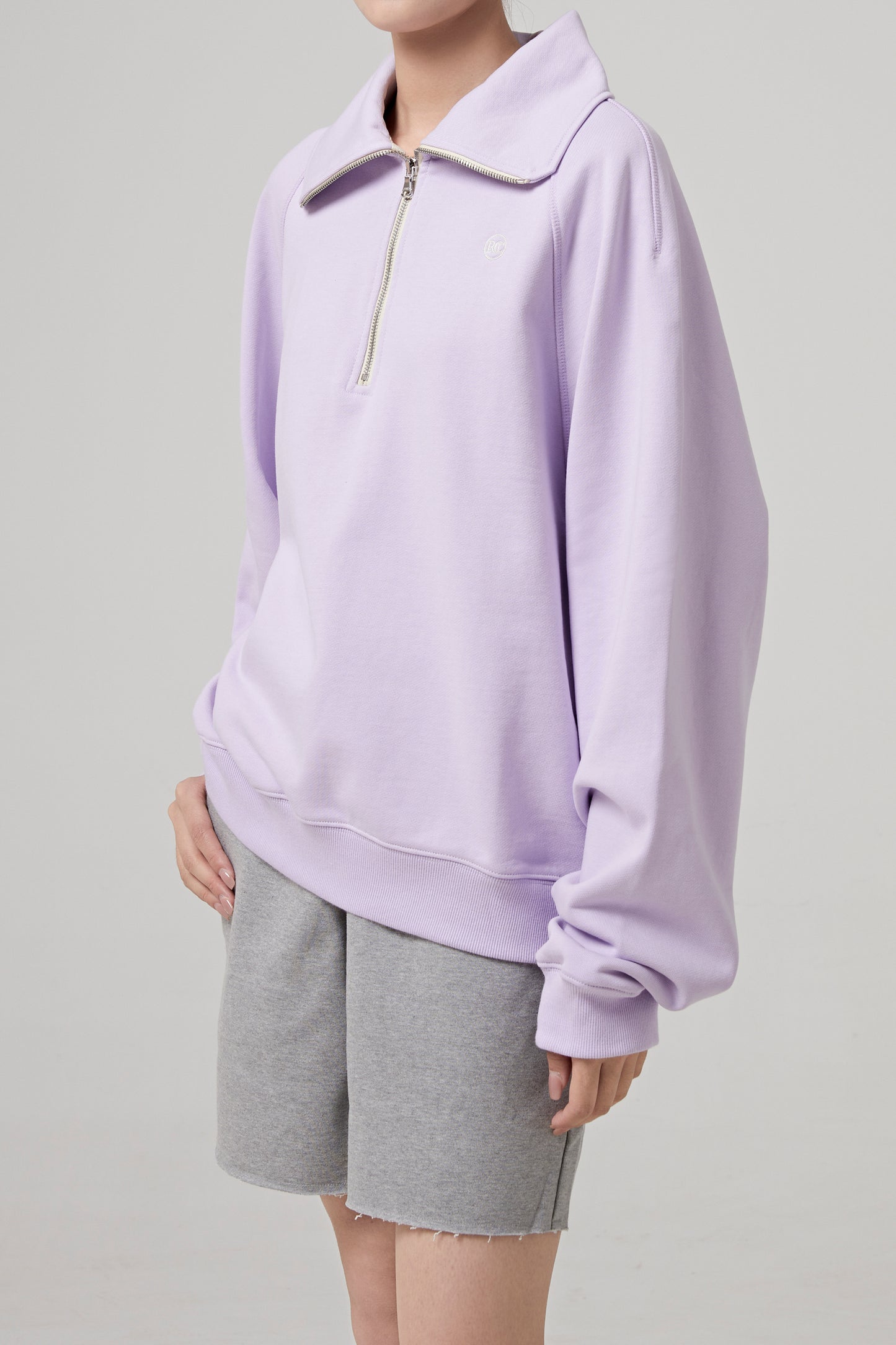 MENS SIGNATURE LOGO ZIP SWEATSHIRT (LAVENDER)