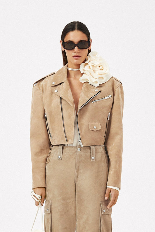 SS23 LEATHER 09 JACKET BEIGE