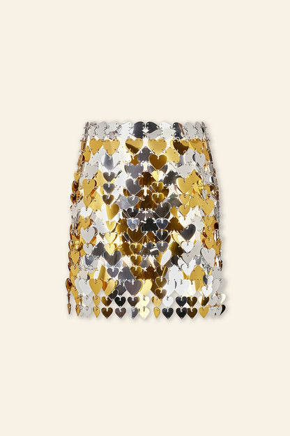JUPE HEART STITCHING SKIRT