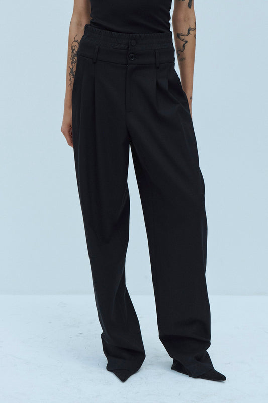 DOUBLE WAISTBAND TROUSER