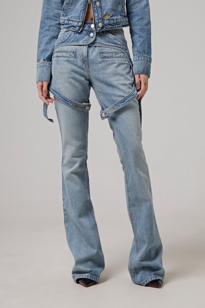 RACER BLUE DENIM PANTS