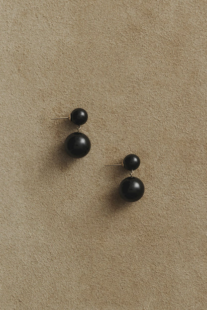 Everyday Boule Earrings, Onyx