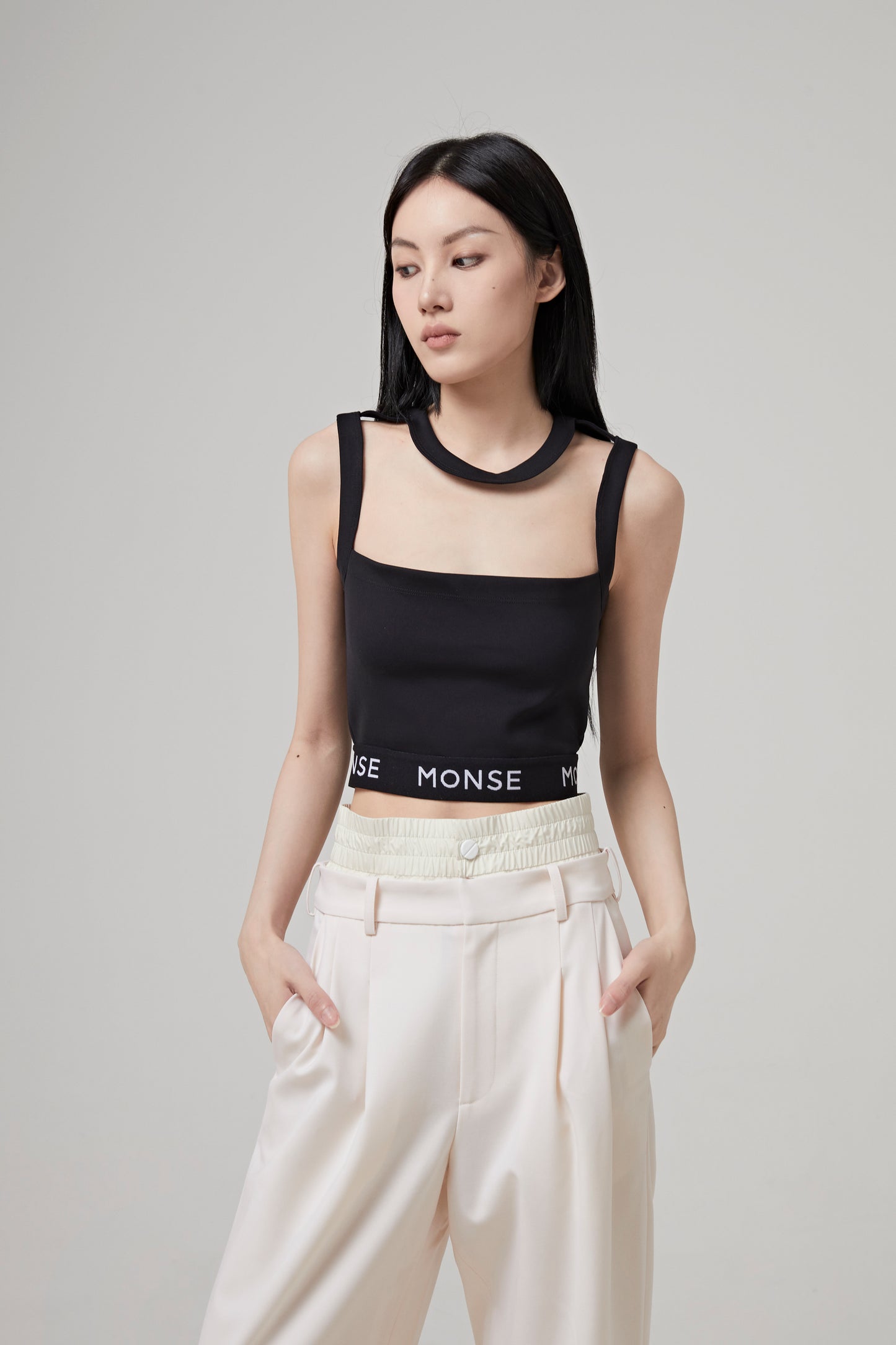 CUT OUT CROPPED TANK TOP