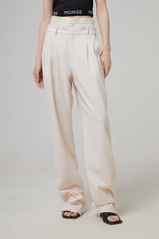 DOUBLE WAISTBAND TROUSER