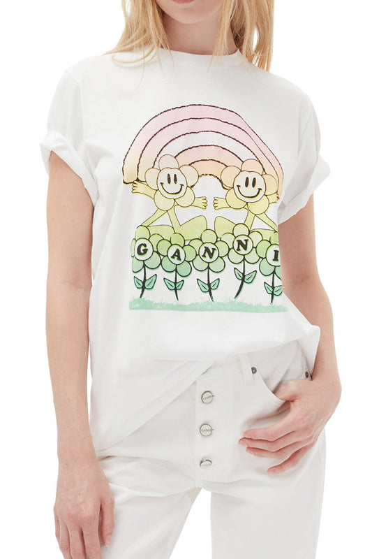 BASIC JERSEY RAINBOW RELAXED TSHIRT