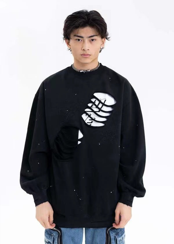 LOGO CUT OUT SWEATSHIRT