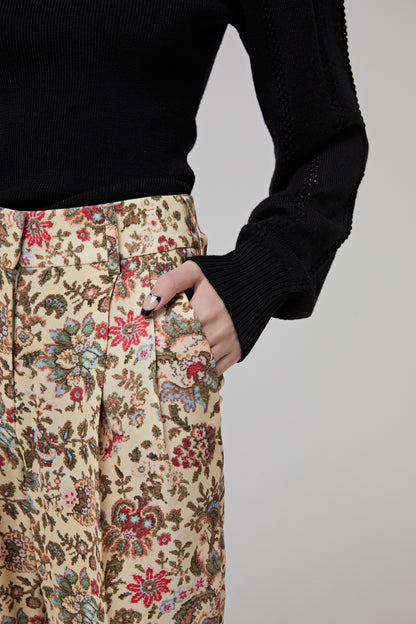TOPAZ CREAM BANKER PANTS