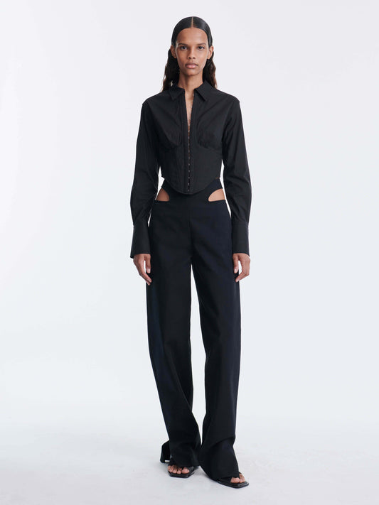 Y-FRONT BUCKLE TROUSERS