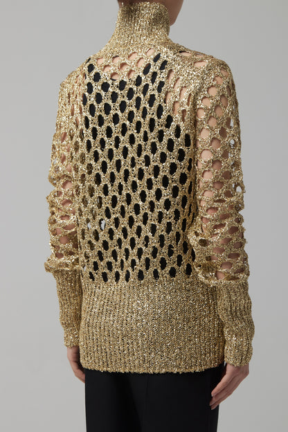 DOT LACE KNIT TOP