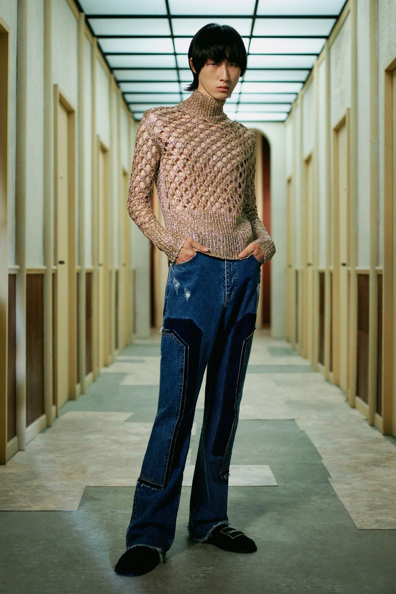 DOT LACE KNIT TOP