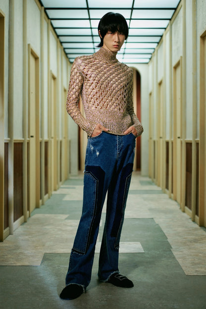 DOT LACE KNIT TOP