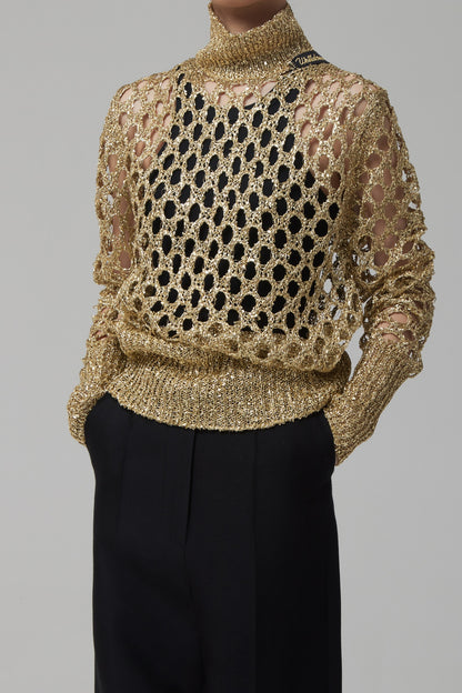 DOT LACE KNIT TOP