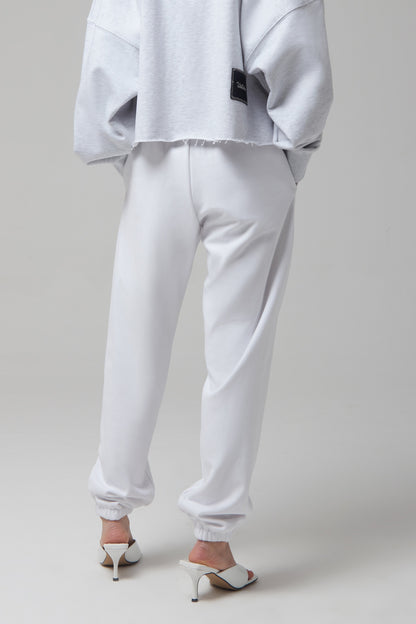 EMBROIDERED LOGO PATCH JOGGER LOUNGE PANTS