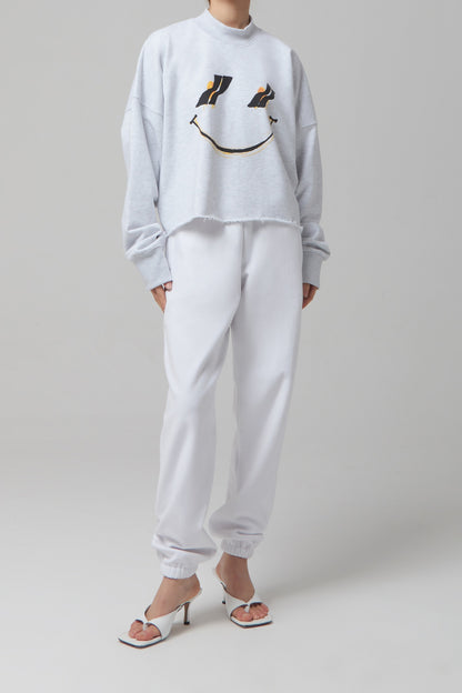 EMBROIDERED LOGO PATCH JOGGER LOUNGE PANTS