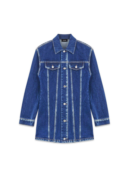 BLUE LONG DENIM JACKET