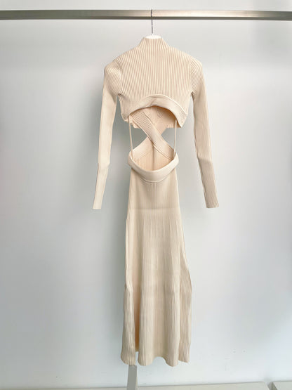 SPIRAL RIB DRESS