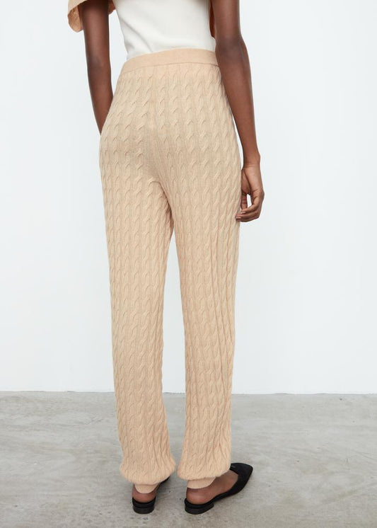 CABLE KNIT CASHMERE SLACKS