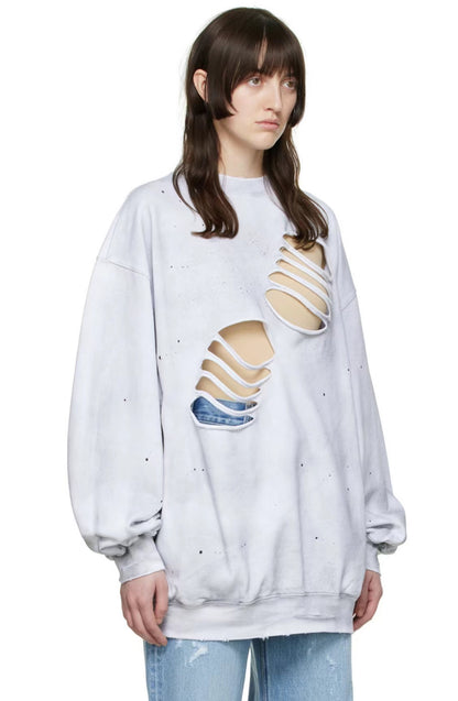 LOGO CUT OUT SWEATSHIRT