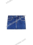 BLUE LOW-RISE MINI SKIRT