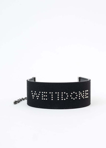 BLACK WE11DONE LOGOSTRAP LARGE CHOKER