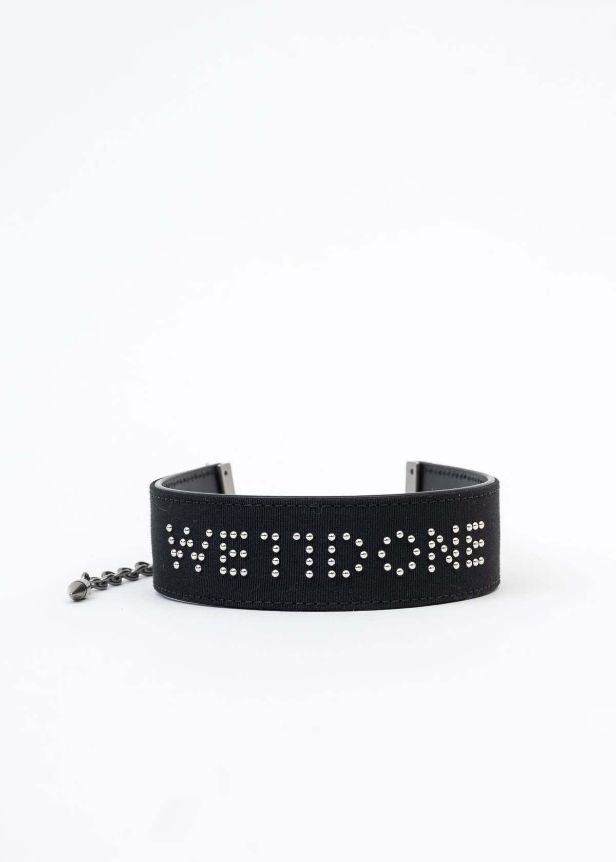 BLACK WE11DONE LOGO STRAP MEDIUM CHOKER